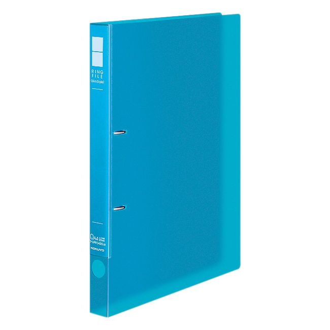 KOKUYO FU-URFC420LB Ring Binder, Slim, 2 Rings, A4, Holds 180 Sheets, Light Blue