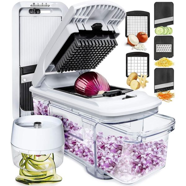 Fullstar All-in-1 Vegetable Chopper, Mandoline Slicer & Cheese Grater - 6 in 1