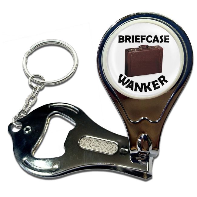 BadgeBeast.co.uk Briefcase W*nker - Key Ring Bottle Opener and Nail Clipper