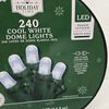 Holiday Time - 240 LED Cool White Dome Lights Green Wire 47 Ft Roll