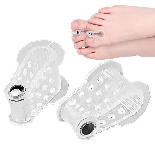 1 Pair Toe Separators Magnetic Toe Divider Gel Cushions Straightener Pain Relief