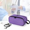 Trunab Stethoscope Case Shockproof Stethoscope Bag Double Layer Stethoscope Case for Storage, Purple (Holds 2 Stethoscopes)