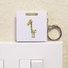 Azeeda 'Painted Giraffe' Keyring Tape Measure/Spirit Level Tool (KM00016314)