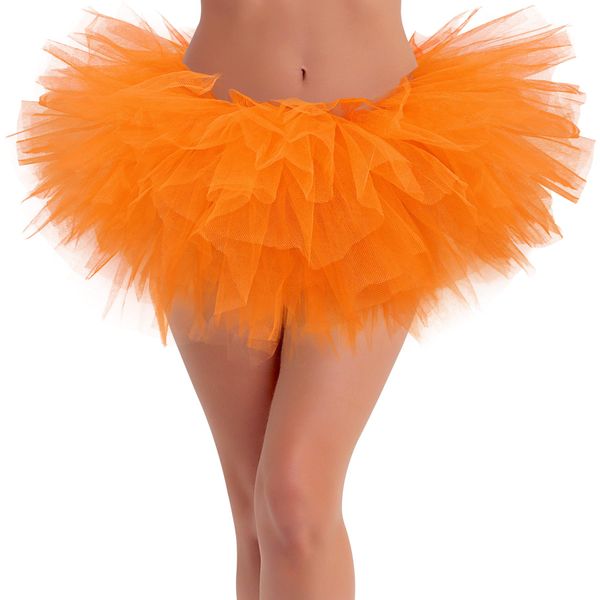 Orange Tutu for Women Halloween Tutu for Women Orange Fairy Costume Orange Tulle Skirt Orange Costume Adult Tutu Skirts