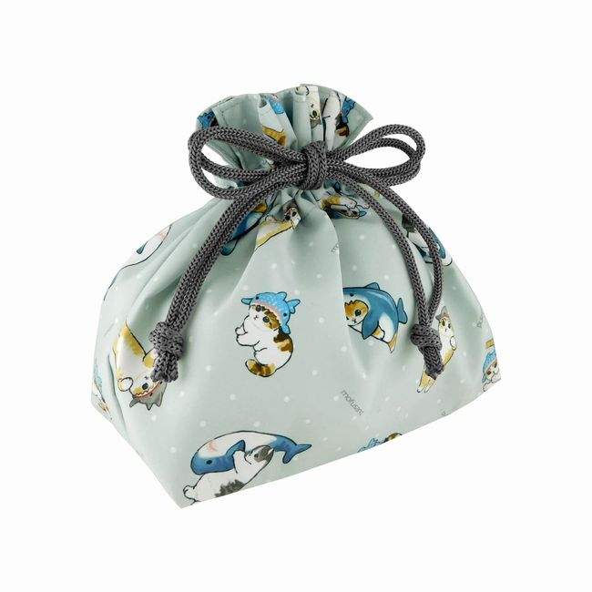 Toa Mofusand Lunch Drawstring Bag, Samenyan, 53-3061, Light Blue