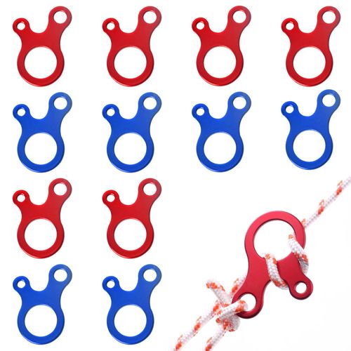 12 pieces rope tensioner, three-hole tensioner, cord tensioner, rope tensioner, camping, tent rope tensioner, 3 hole, three-hole tensioner, cord adjuster, tent rope tensioner, aluminium alloy rope