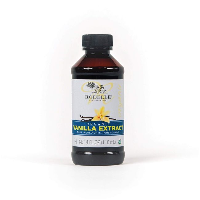 Rodelle Organic Pure Vanilla Extract, 4-Ounce