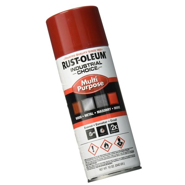 Rust-Oleum 1660830 1600 System Multi-Purpose Enamel Spray Paint, 12-Ounce, Sa...