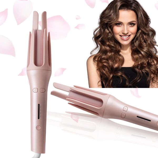 EODROMC Automatic Rotating Curling Iron,Auto Curling Wand,Anti-Scald Hair Curler, Easy to Use for Medium to Long Hair Lengths