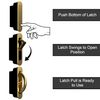 AlloyTech Pocket Door Pull Swivel Handle with Concealed Hardware and Quick Install Kit (Satin Brass, 1 Count)