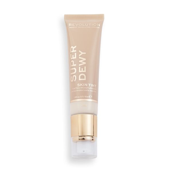 Revolution Superdewy Tinted Moisturiser, Light Coverage Makeup, Evens Skin Tone, Light, 1.85fl.oz/55ml