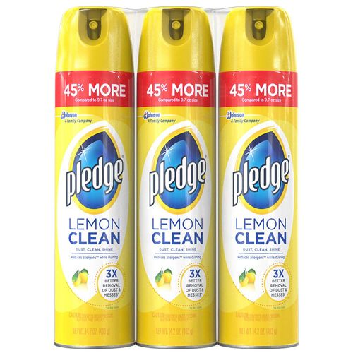 Pledge Furniture Spray, Lemon (14.2oz, 3pk.)