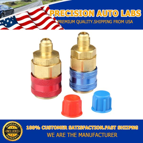 Car A/C  Quick Coupler Adapter Automotive High Low Pressure Adapter -2 PCS