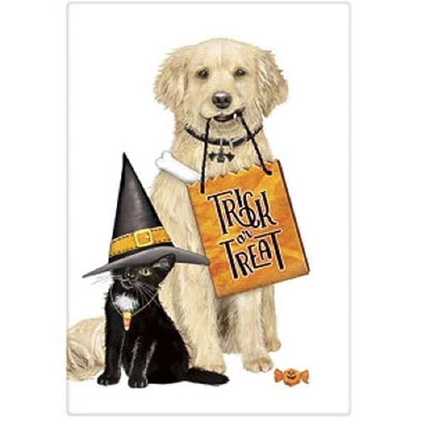 Mary Lake-Thompson BT839 Trick Or Treat Pets Flour Sack Towel 30 Inches