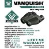Vortex Optics Vanquish 10x26 Reverse Porro Prism Binocular with CD Hat Bundle