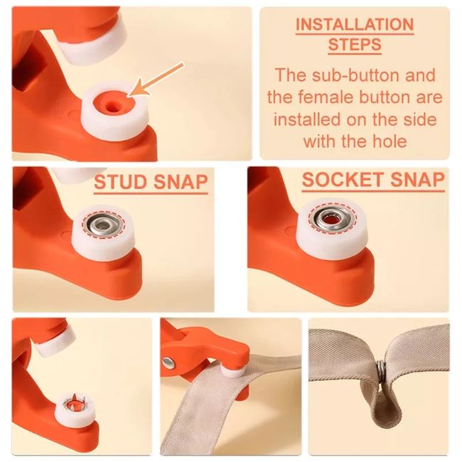 Setting Metal Snaps with Snap Pliers