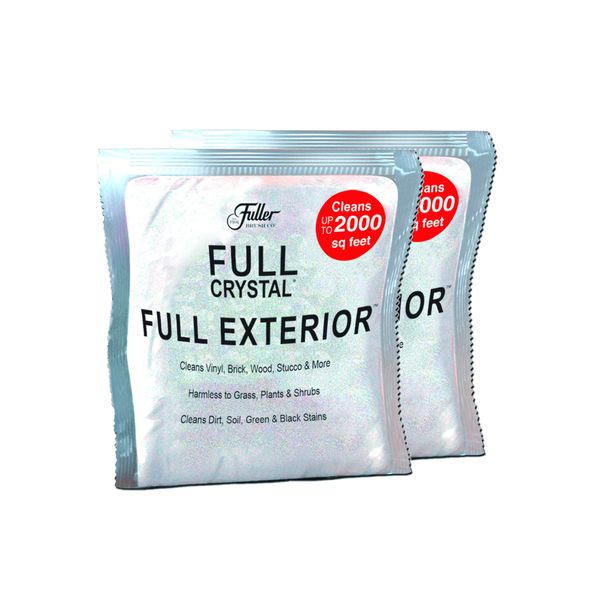 Full Exterior Refill Kits-Crystal Powder Outdoor Cleaner Packets Non-Toxic, No Scrub, No Rinse Cleaning Solution 8oz. (2 4oz Bags) Refill Kit - Shipped Product Packaging May Vary