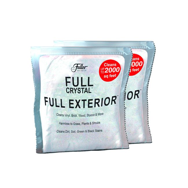 Full Exterior Refill Kits-Crystal Powder Outdoor Cleaner Packets Non-Toxic, No Scrub, No Rinse Cleaning Solution 8oz. (2 4oz Bags) Refill Kit - Shipped Product Packaging May Vary