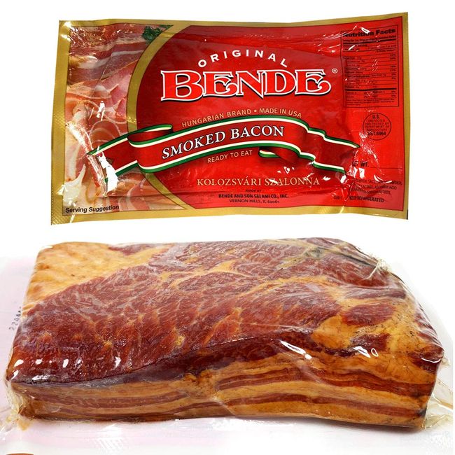 Hungarian Brand Smoked Bacon, "Kolozsvari Szalonna" approx. 0.9 lb | 410 g