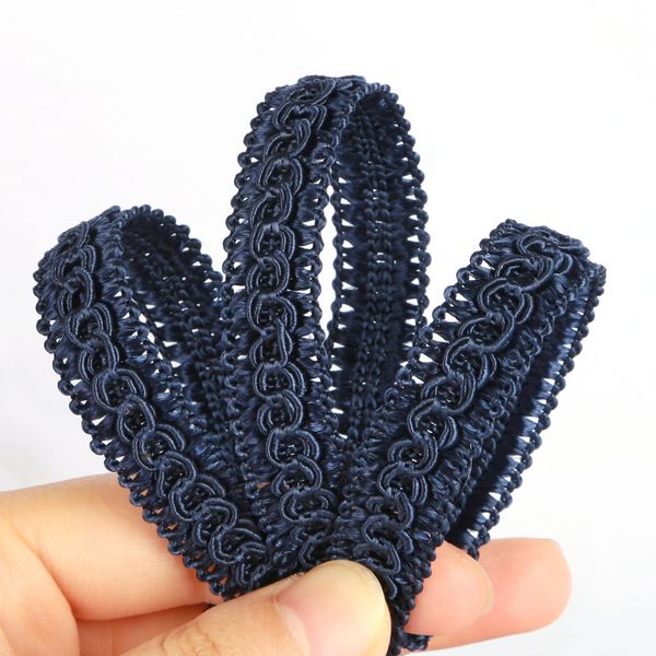 Fenghuangwu 6.5/13 Yard Handmade Basic Trim, 1.5 cm/0.59 Inch Diameter Gimp Braid for DIY, Décor… (Navy, 6.5)