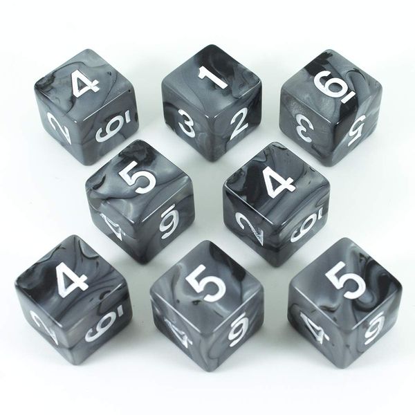 Paladin Roleplaying Marble D6 Dice Set (Claws Of Darkness)