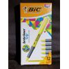 💗BIC Brite Liner Grip Pocket Highlighter, Chisel Tip, Fluorescent Yellow, 12 💗
