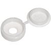 White Hinged Screw Covers (Pack of 10)