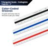 2 Pack - Pacific Arc Engineering Scale Ruler, 6" Scale Ruler for Architectural Designs, Engineering, or Drafting