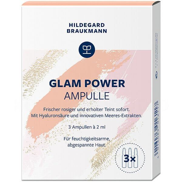 Hildegard Braukmann Glam Power Ampulle, 3 x 2 ml Glasampulle + 1 Ampullenöffner