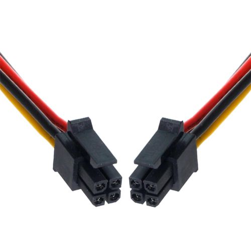 NFHK ATX Molex Micro Fit Connector 4Pin Male to 4Pin Male Power 20AWG Cable 60cm Pitch 3.00mm