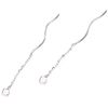 Iszie 925 Sterling Silver Small Cube Chain Pull Through Drop Dangle Minimalist Geometric Women's Earrings