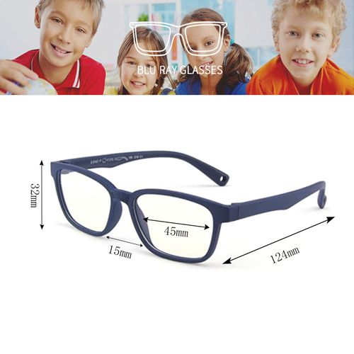 FOURCHEN Anti-blue light glasses for children, computer glasses, UV protection, anti-glare glasses, computer glasses, video gaming glasses for children, Matte blue