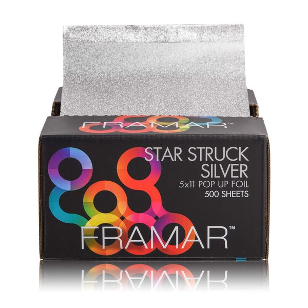 Framar Silver Embossed Pop Up Hair Foil, Hair Foils for Highlighting, Foils for Highlights, Hairdressing Foil for Hair Highlights, Highlighting Foil, Foil Sheets, Hair Foils for Colouring – 500 Sheets