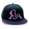 Ucult Luminous Snapback Cap Girl, Baseball Cap, LED Cap, Peaked Cap, Party Cap, Black, Pink