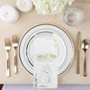 DADAWU 50Pcs Wedding Napkins Mr and Mrs Gold Foil Cocktail Napkins, Beverage Cake Disposable Thank You Dinner Napkins for Wedding Shower Anniversary Engagement Table Party Decoration Supplies