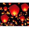 12 Red -Eco-Friendly Chinese Flying Floating Sky Lanterns (A Liittle Tree)