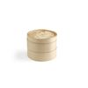 Ken Hom Bamboo Two-Tier Steamer, 20cm, Cream