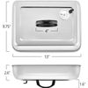 13x 9.75Inch Cheese Melting Domes, HaSteeL Rectangular Basting Steam Cover... 