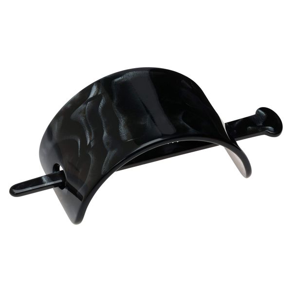 France Luxe Wide Rectangle Slide, Nacro Black