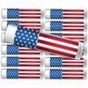 American Flag Accessories Stars and Stripes Premium Lip Balm 12-Pack. Made with SPF 15, Beeswax, Aloe Vera, Coconut Oil, Vitamin E. Party Supplies, Party Favors.