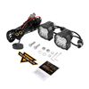 AUXBEAM 3" LED Work Light Bar Strobe Flash Amber Cubes Pods Driving Offroad ATV