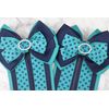 Horse Show Bows (Teal Polka-dot)
