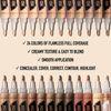 Ruby Kisses HD Concealer & Foundation Flawless Full Cover Brush Face Makeup (Medium Bisque)