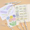 Kuretake Zig Clean Color Dot Pens Water Based Marker Single, 6 Mild Colors Set (TCSD-6100/6V)