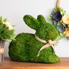 Northlight Green Moss Sitting Easter Bunny Rabbit Spring Figure - 11"