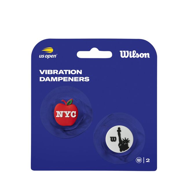 Wilson WR8412201001 US OPEN DAMPENERS 2PK (US Open Dampener 2PK), Red x Black