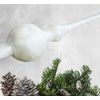 JACK Christbaumspitze Spitze Glas 28cm Eislack Glanz Matt Baumspitze Mundgeblasen Box, Farbe:Weiß Eislack