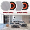 4*Herdio 6.5" 600W Ceiling Speakers Wireless Bluetooth Home Kitchen Wall Speaker