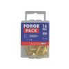 ForgePack Wood Screws - Solid Brass | 1" x 8 | Solid Brass | Pack 16