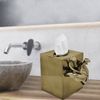 Tissue Box Cover - Gold Finish Elegant Paper Towel Dispenser for Premium Kitchen Home Decor Bathroom Accessories Countertop Bedroom Dresser - The Calla Lily Collection